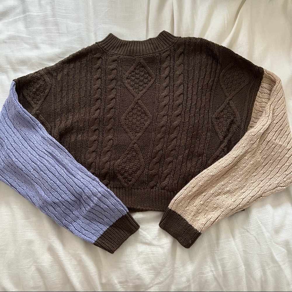 Asos Collusion Twotone Crop Sweater